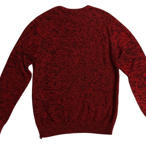 H&M Knit Sweater Red & Black with Side Zippers Size L NWOT - Picture 4 of 8